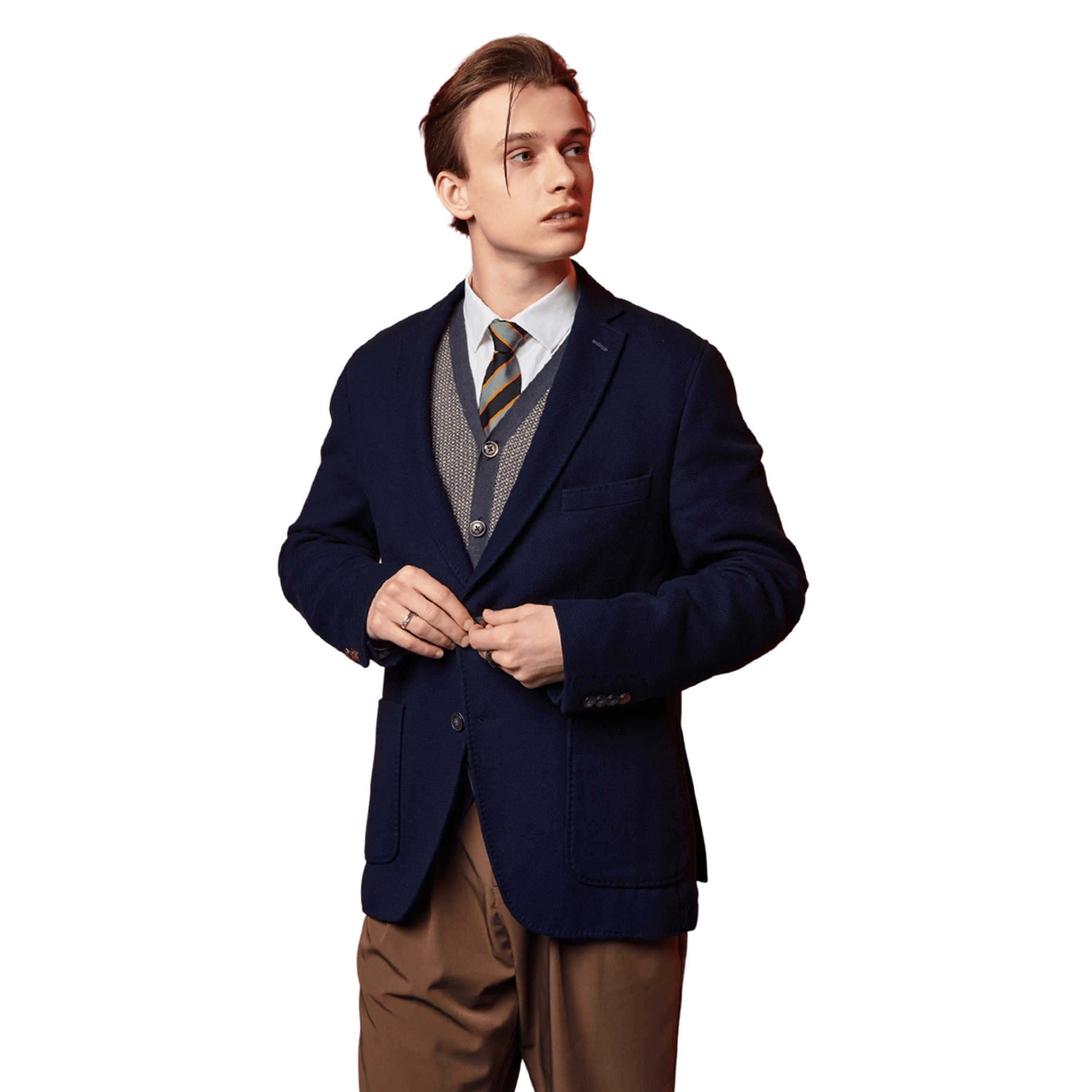 Navy Layered Poise